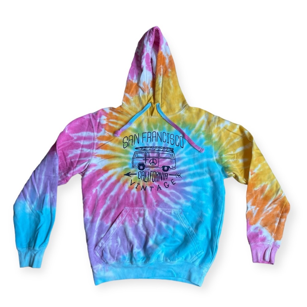 Vintage Tie-Dye colorful SanFransisco hoodie sweater